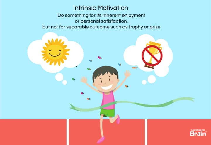 Boy runs for fun not for trophy - intrinsic motivation