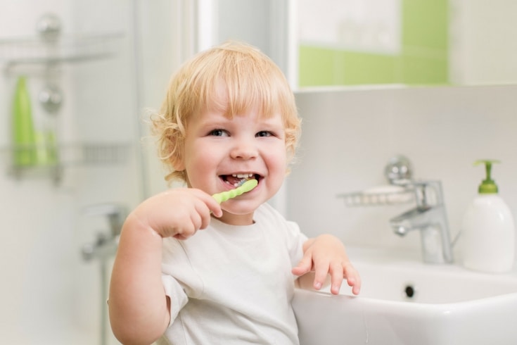 Toddler brushes teeth correctly - How to brush toddler teeth