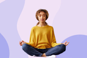 teen practicing mindfulness meditation