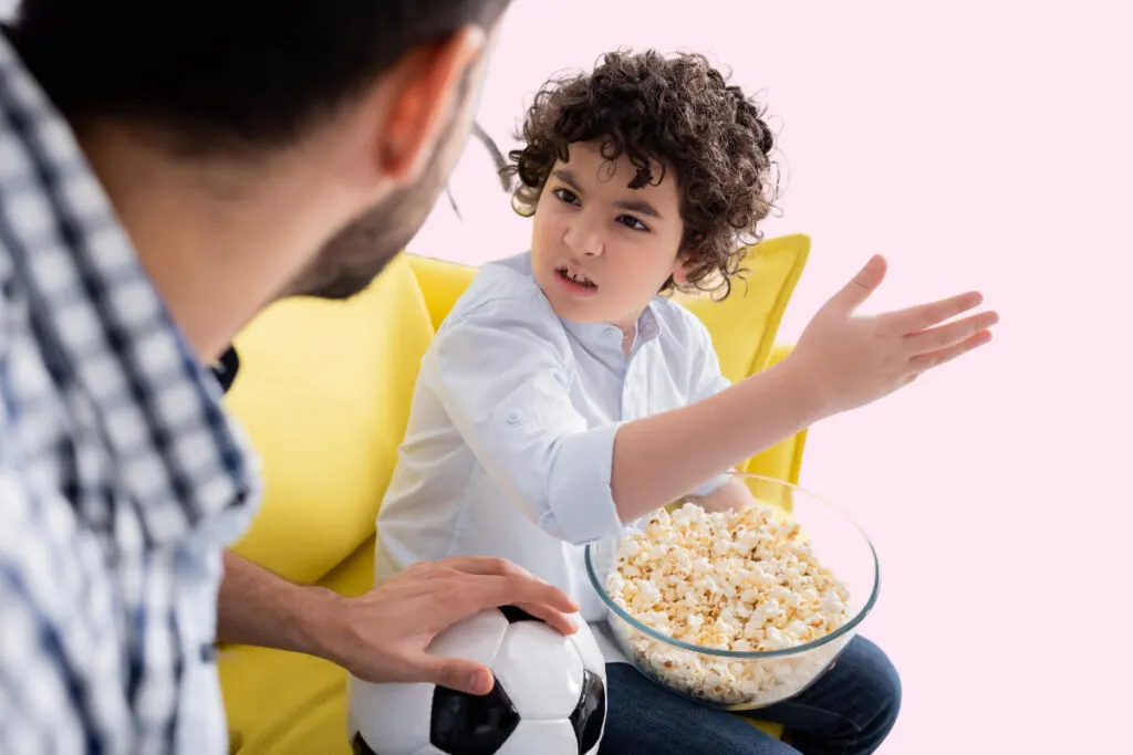 boy angry at dad over popcorn one of the signs of odd in 3 year old