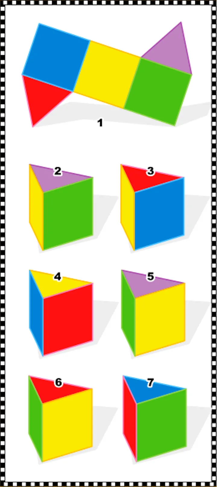 3D prism test - visual spatial intelligence example