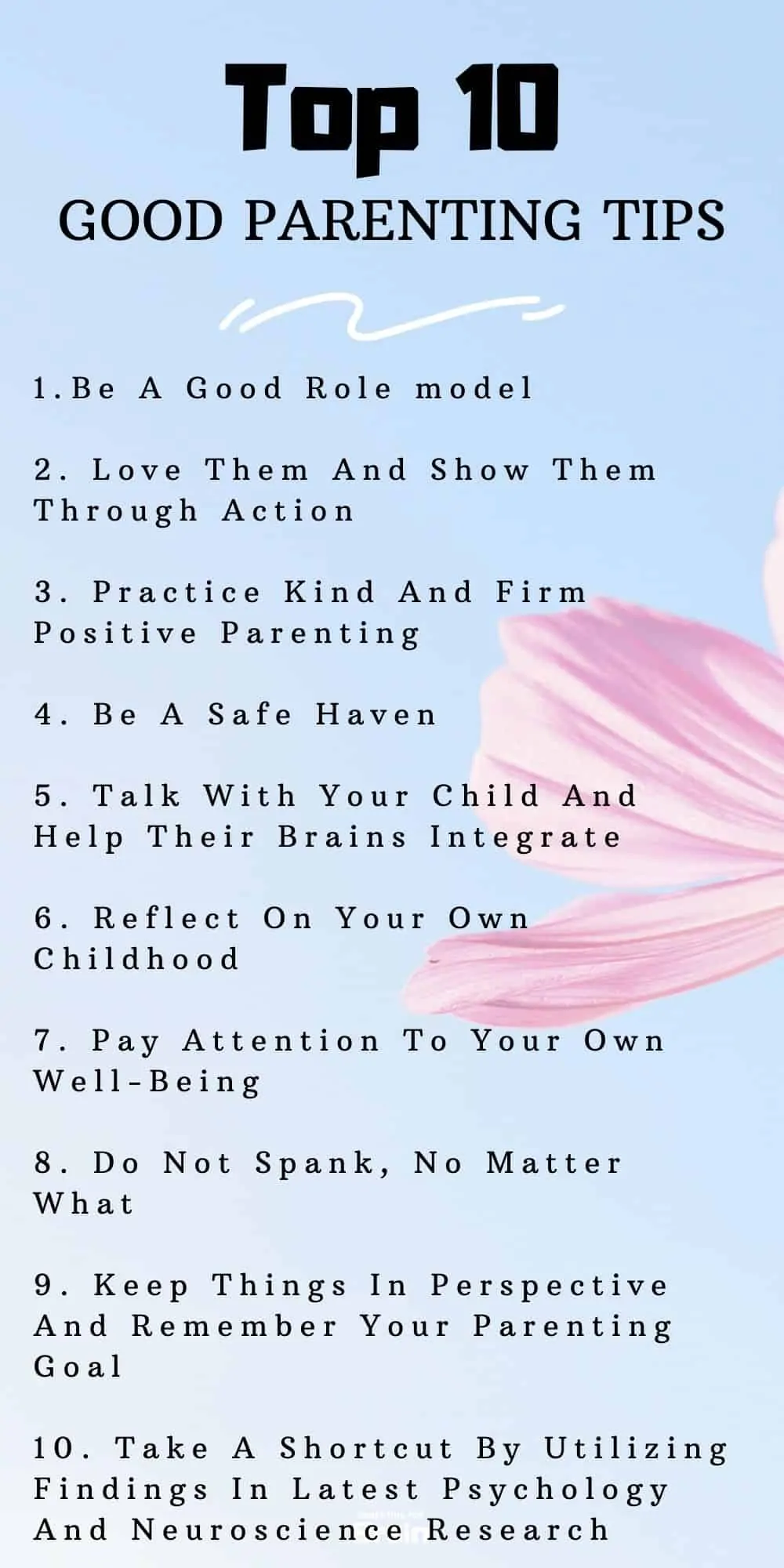 Summary of Top 10 Good Parenting Tips